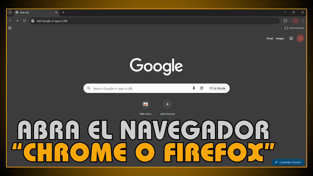 Abra el navegador Chrome o Firefox